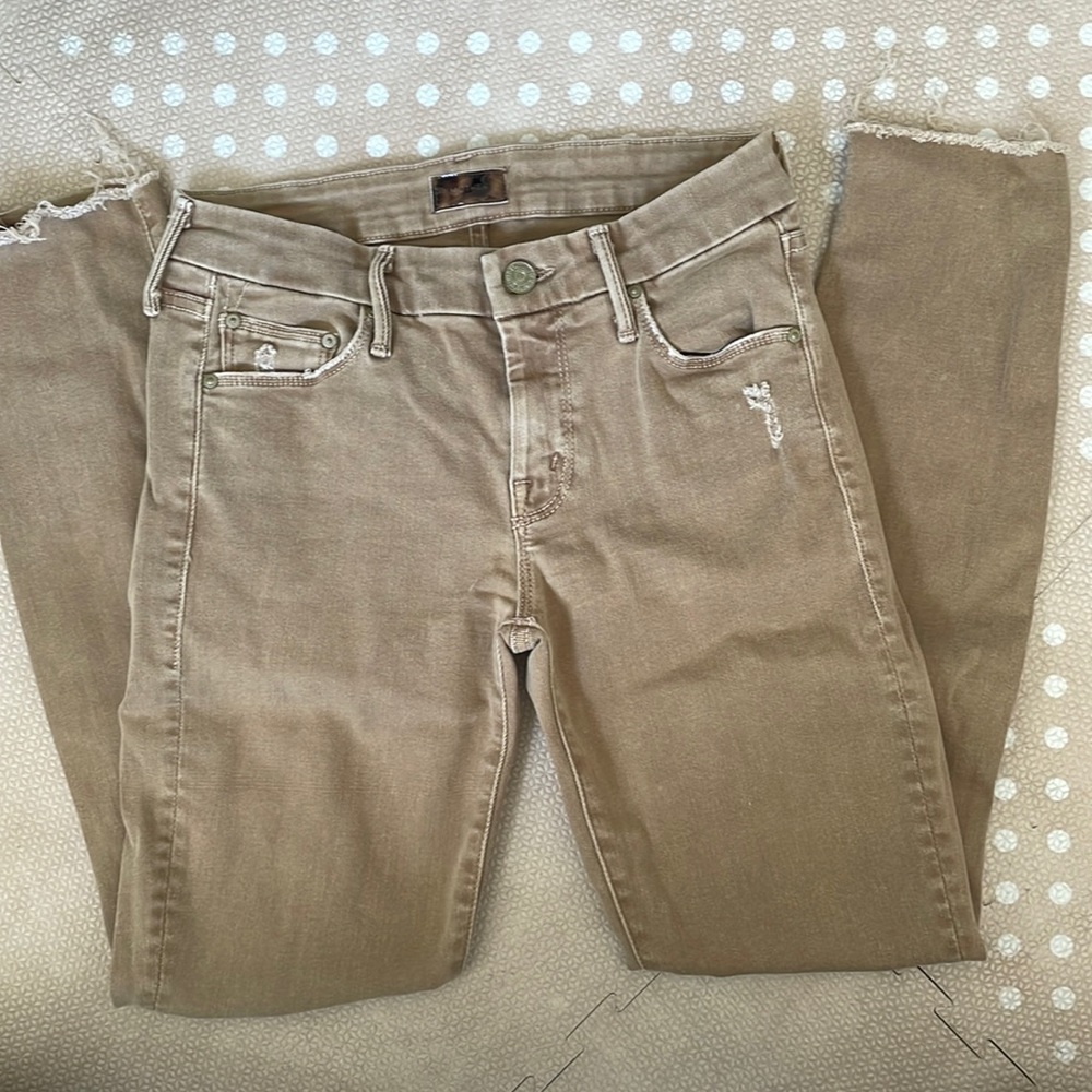 Mothers denim tan jeans